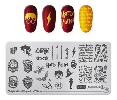 Placa Para Carimbar As Unhas Cdu Harry Potter Mercado Livre