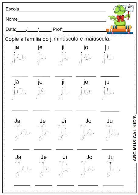 Atividade Alfabeto Silabico Letra J Pontilhada Para Em Dce