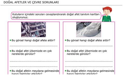 5 Sınıf Doğal Afetler ve Çevre Sorunları Sosyal Bilgiler Ödevi