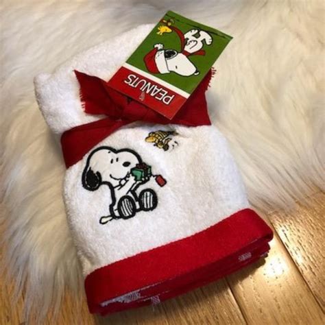 Peanuts Bath Snoopy Christmas Hand Towel Set Poshmark