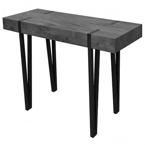 Grey Wood Effect Console Table Fab Home Interiors