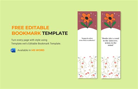 Bookmark Template in Word - FREE Download | Template.net