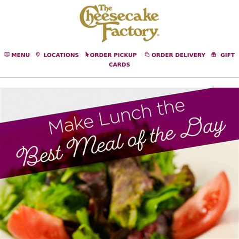 The Cheesecake Factory Coupons - 22% off - Jan 2025