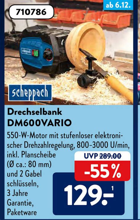 Scheppach Drechselbank DM600VARIO Angebot bei Aldi Süd