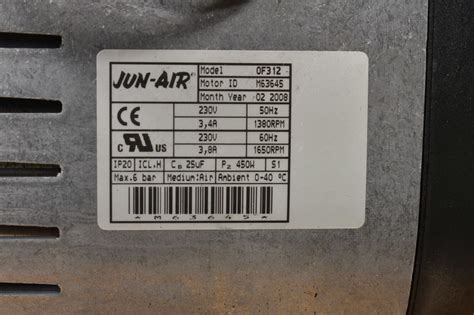 Jun Air Of Oil Less Rocking Piston Air Compressor V Hz A