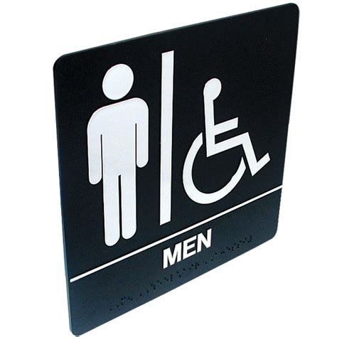 Tactile Braille Signs Men Handicap