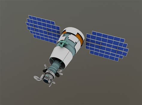 ArtStation - Low-poly модель спутника «Ресурс-П»