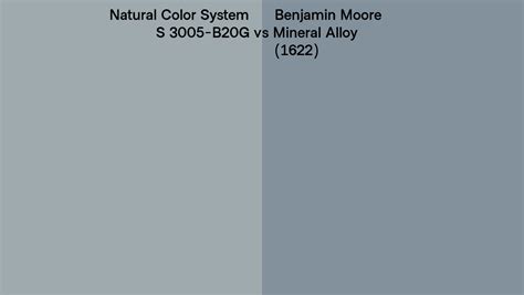 Natural Color System S 3005 B20g Vs Benjamin Moore Mineral Alloy 1622