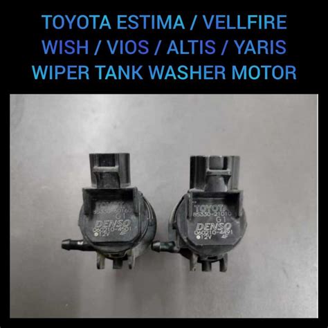 Wiper Tank Washer Motor Toyota Estima Wish Altis Vios Avanza Vellfire