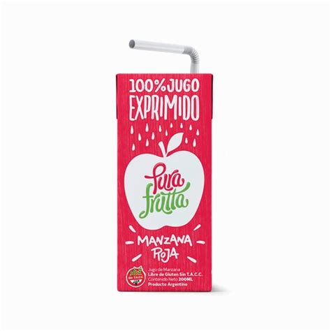 PURA FRUTTA JUGO EXPRIMIDO MANZANA ROJA X 200ML Aldea Ecologica