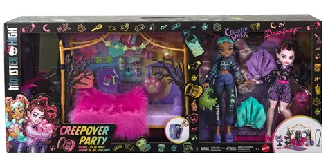 Monster High Creepover Bedroom Playset With Draculaura And Clawdeen