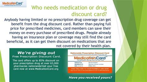 Ppt Understanding Medication Discount Cards Powerpoint Presentation