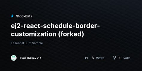 Ej React Schedule Border Customization Forked Stackblitz