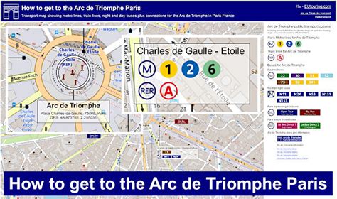 Arc De Triomphe Paris Map United States Map