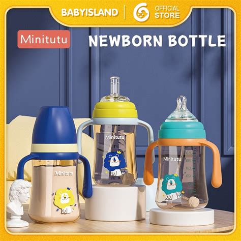 Jual MINITUTU Botol Susu Bayi PP 3in1 WIDENECK Training Cup Dot Sippy