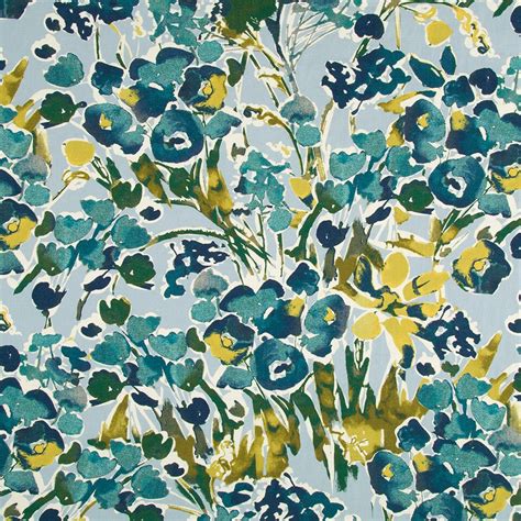 Abstract Floral Upholstery Fabric Digital Print Fabric Etsy