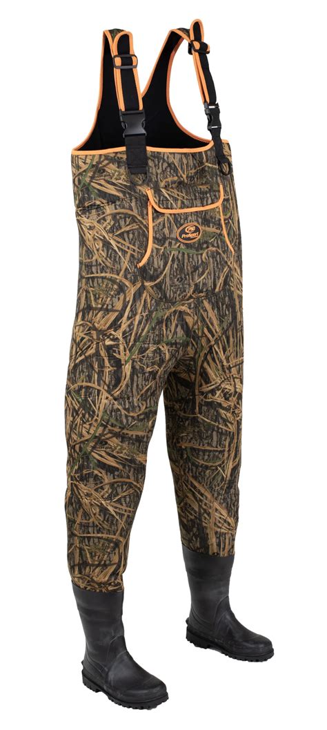 Neoprene Waders Mossy Oak Shadow Grass Camo With Neon Orange Trim