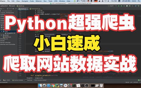 【python爬虫教程】 小白速成爬虫课程，爬取各种网站数据实战案例 （附课件笔 哔哩哔哩