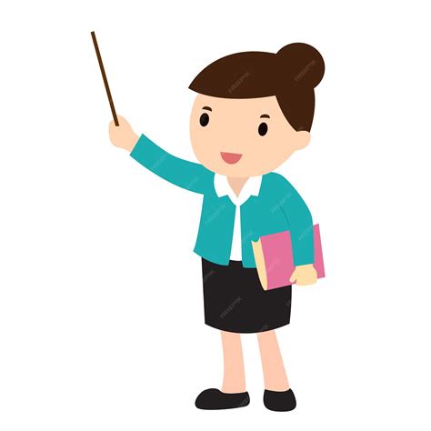 Premium Vector | Vector cartoon illustration of a female professor ...