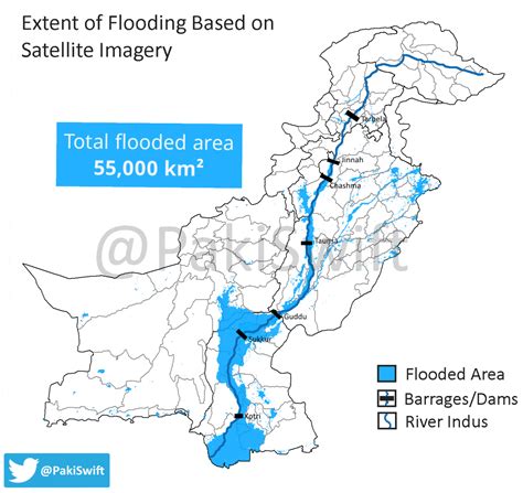 Extent of Flooding across Pakistan based on... - Maps on the Web