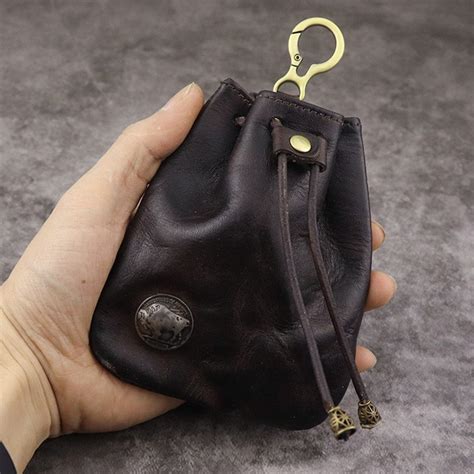 Vintage Genuine Leather Coin Purse Men Women Small Mini Etsy