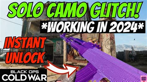 Solo Instant Unlock All Camos Glitch Working In 2024 Cold War Glitches After All Patches