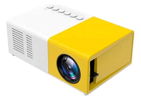 Mini Projetor Amarelo Branco Lazer Data Show Econ Mico Parcelamento