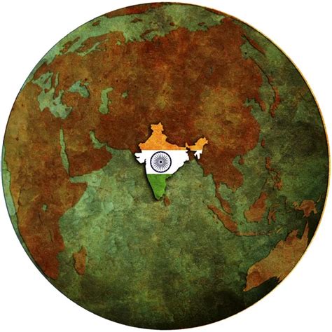 India On Globe Map Stock Illustration By Michal812 25716415