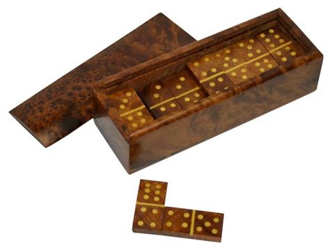 Large Handmade Domino Game Wooden Burl Domino Wood Best Gift For