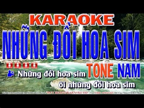 Những Đồi Hoa Sim Tone Nam KARAOKE DUY KHANG YouTube