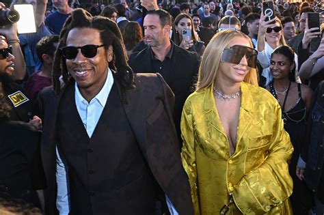 Beyoncé and Jay Z Do His and Hers Suits at Louis Vuitton Vogue