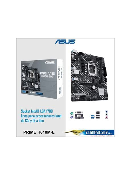 Motherboard Asus Prime H M E D Chipset Intel H Lga Matx