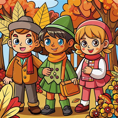 3 Meninas E 1 Menino Desenho - Uma ilustração de desenho animado de três crianças e um menino com um ...