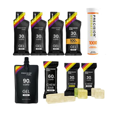Precision Fuel Marathon Pack | Energy Gels, Chews, Electrolyte Tablets