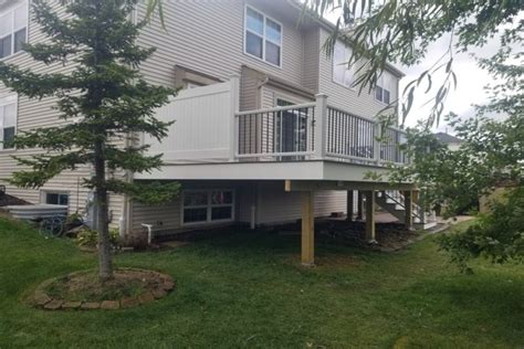 Trex Deck With PVC Privacy Wall Woodstock Rock Solid Builders Inc