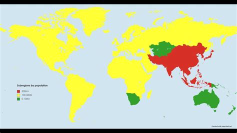 Subregions by population - YouTube