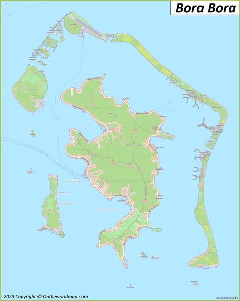 Bora Bora Map | French Polynesia | Detailed Maps of Bora Bora Island