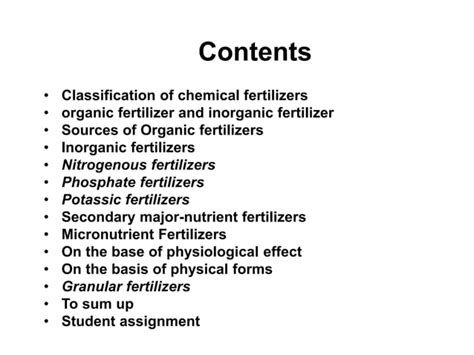 Classification Of Fertilizers Ppt