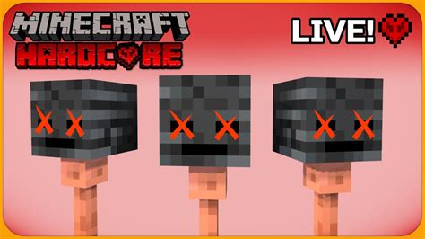 Going Wither Skull Head Hunting In Minecraft Hardcore Survival Live