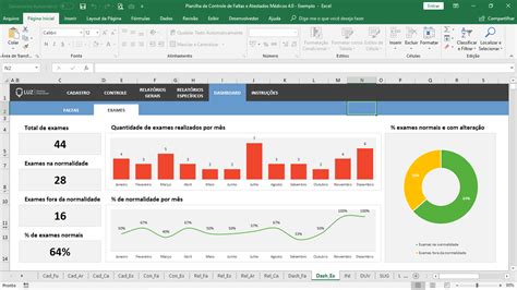 Planilha de Controle de Faltas e Atestados Médicos em Excel Planilhas