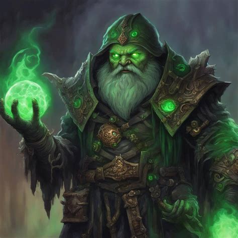 Dwarf Necromancer With Glowing Green Eyes By Papabear1602 On Deviantart