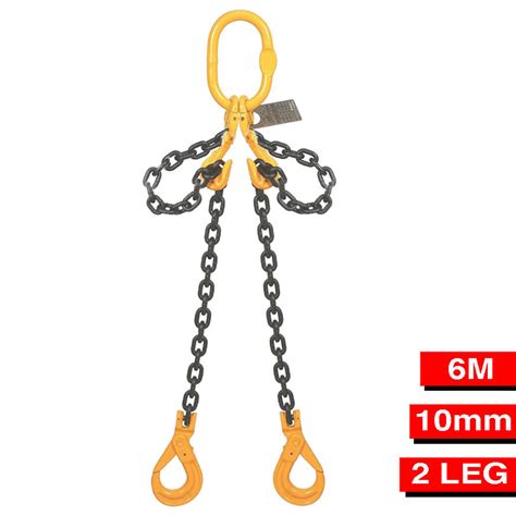 Lift Safe Chain Sling 2 Leg 10mm X 6m Au