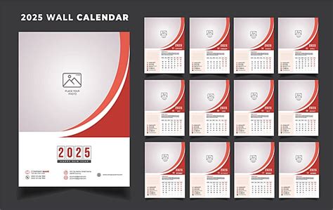 Gambar Kalender Desain 2025 Templat PSD Desain Template Untuk Unduh Gratis