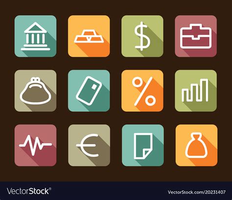 Financial Symbols Royalty Free Vector Image Vectorstock