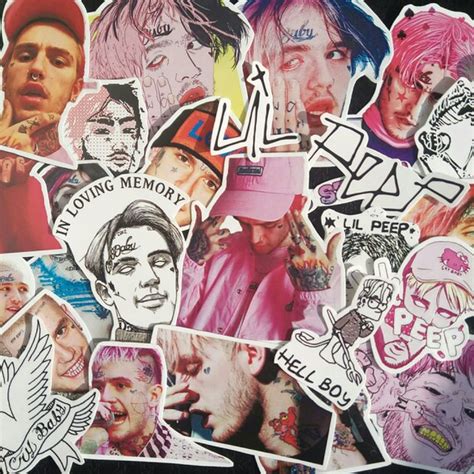 Lil Peep Stickers Paper Or Vinyl 23 Pcs Pack Etsy