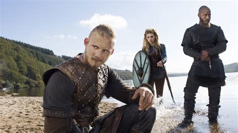 Epic Vikings Hd Wallpaper Ragnar Lagertha And Bjorn In Action