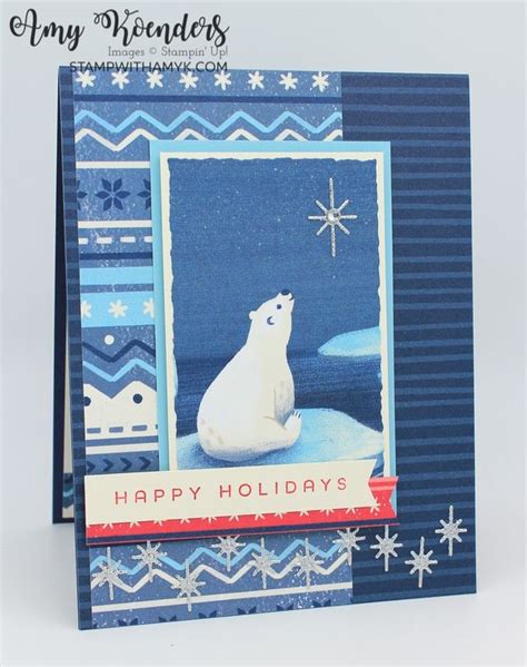 Stampin Up Brightest Glow Polar Bear Christmas Card Polar Bear