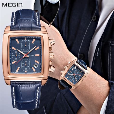 MEGIR Luxo Casual Rel Gios Moda Homens Quartz Rel Gios De Pulso