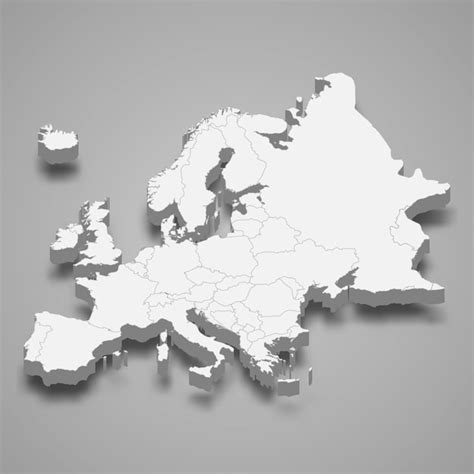 D Mapa Da Europa Vetor Premium Hot Sex Picture