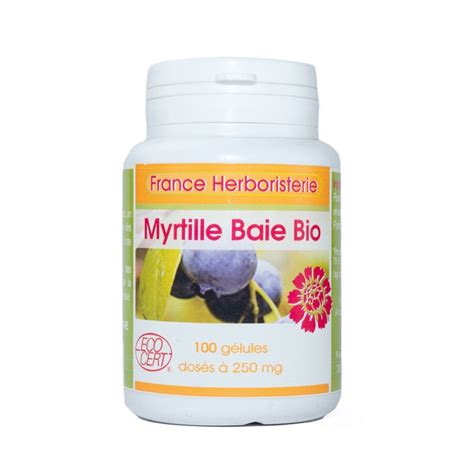 Gelules Myrtille Baie G Lules Dos Es Mg France Herboristerie